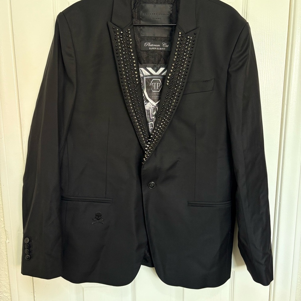 Philipp Plein Black Studded Blazer